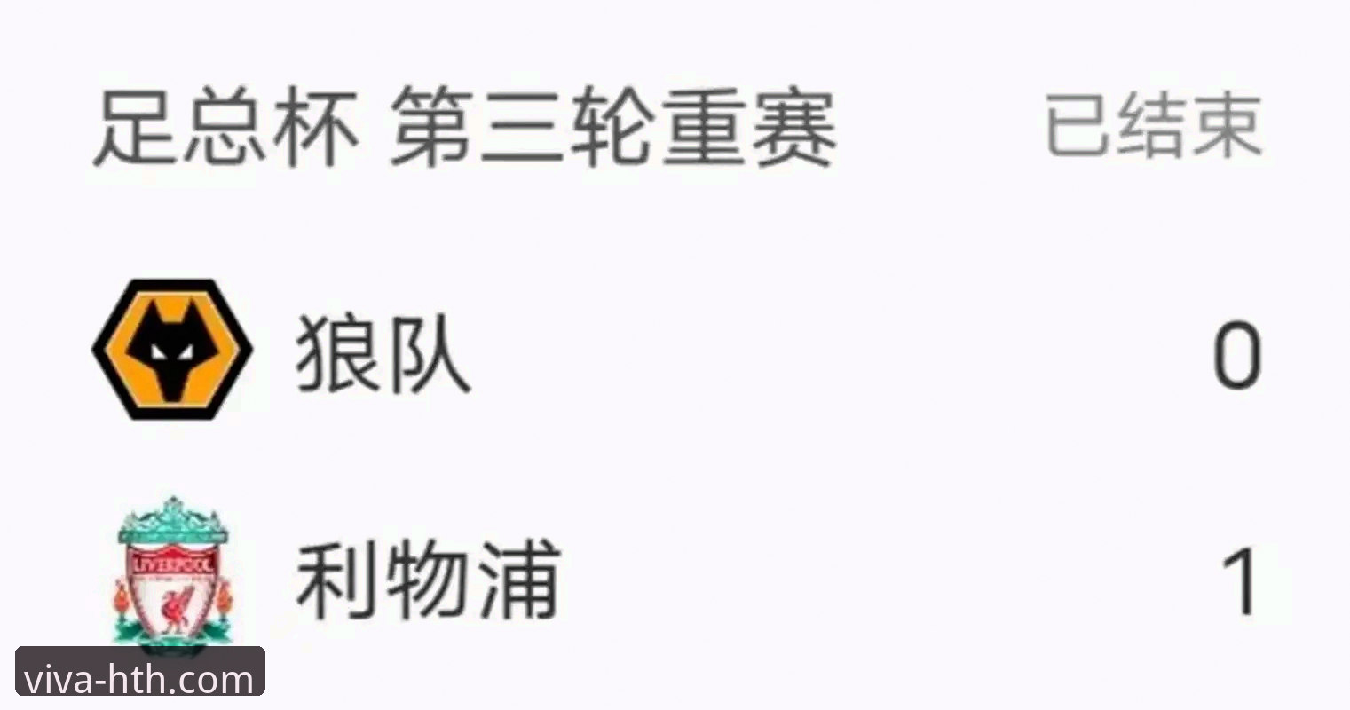 HTH华体会手机登录iOS版 利物浦3-1狼队晋级足总杯八强:一场战术执行力与瞬间爆发的全面解析